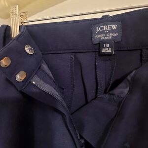 J.Crew Dark Blue Ruby Crop Pants